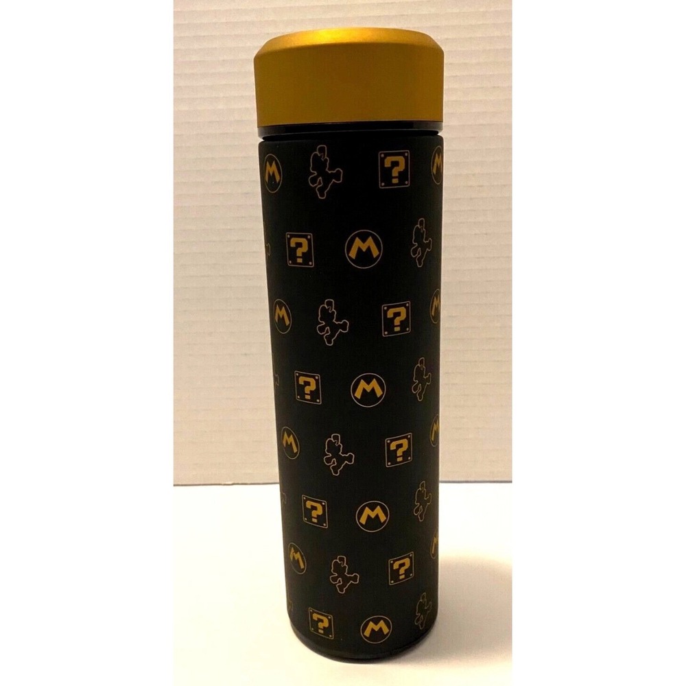 Nintendo Super Mario CultureFly Stainless Steel Vacuum Insulated Water Bottle Bk